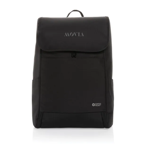  Swiss Peak Fern AWARE™ RPET ruksak za laptop 15.6" - Swiss Peak Crna