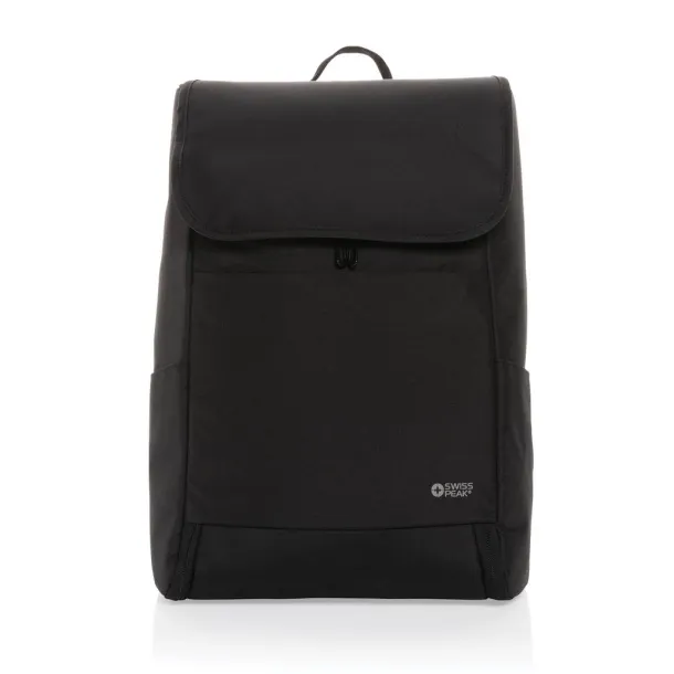  Swiss Peak Fern AWARE™ RPET ruksak za laptop 15.6" - Swiss Peak Crna