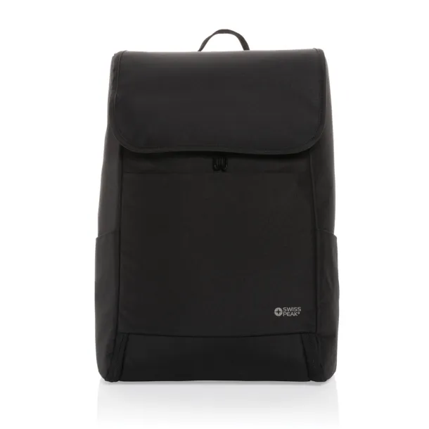  Swiss Peak Fern AWARE™ RPET ruksak za laptop 15.6" - Swiss Peak Crna