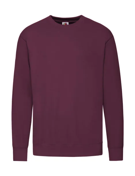  Lagani pulover, 240 g/m² - Fruit of the Loom burgundac