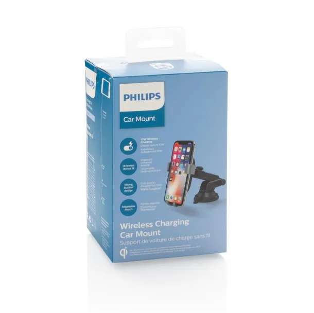  Philips 10W Qi wireless charging car mount Black