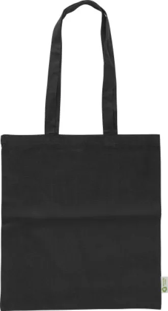 Cassiopeia Recycled cotton shopping bag (120 gsm)  Crna