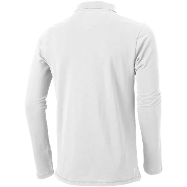 Oakville long sleeve men's polo - Elevate Life White