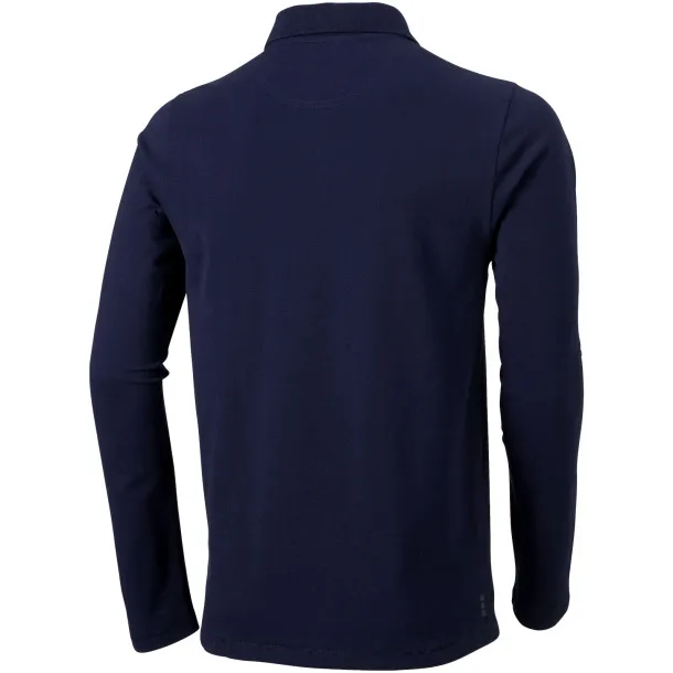 Oakville long sleeve men's polo - Elevate Life Navy Blue