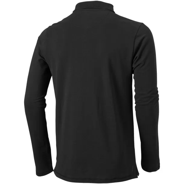 Oakville long sleeve men's polo - Elevate Life Anthracite