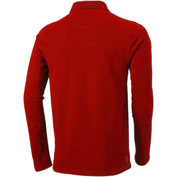 Oakville long sleeve men's polo - Elevate Life Red