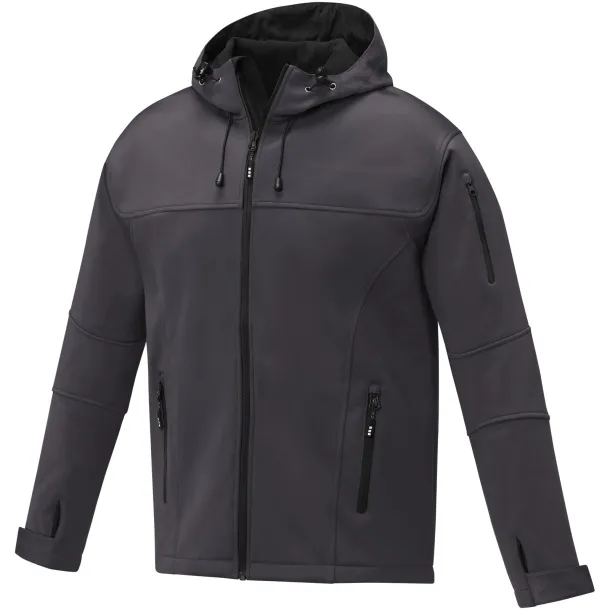 Match men's softshell jacket - Elevate Life Storm grey