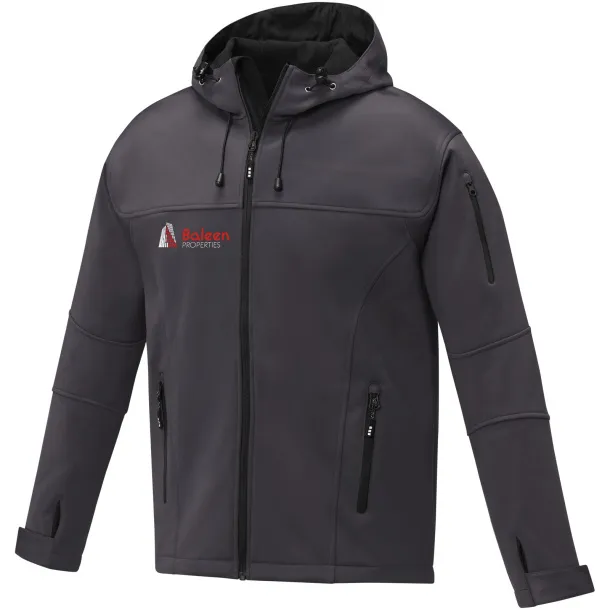 Match men's softshell jacket - Elevate Life Storm grey