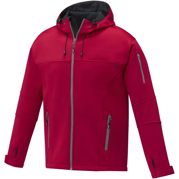 Match men's softshell jacket - Elevate Life Red