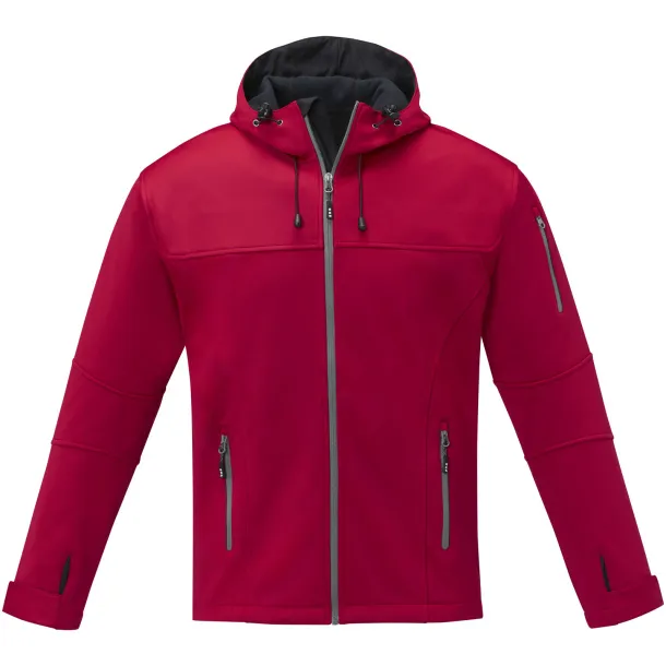 Match men's softshell jacket - Elevate Life Red