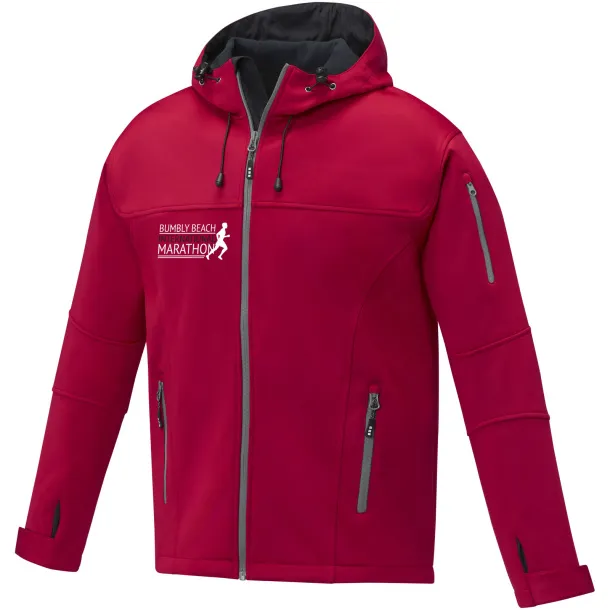 Match men's softshell jacket - Elevate Life Red