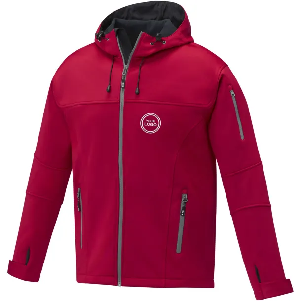 Match men's softshell jacket - Elevate Life Red