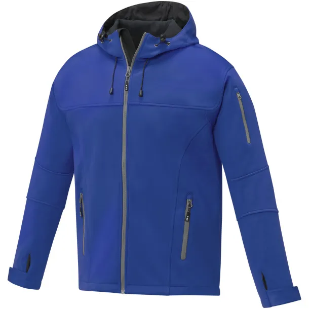 Match men's softshell jacket - Elevate Life Blue