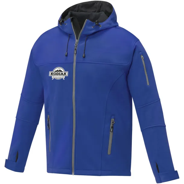 Match men's softshell jacket - Elevate Life Blue