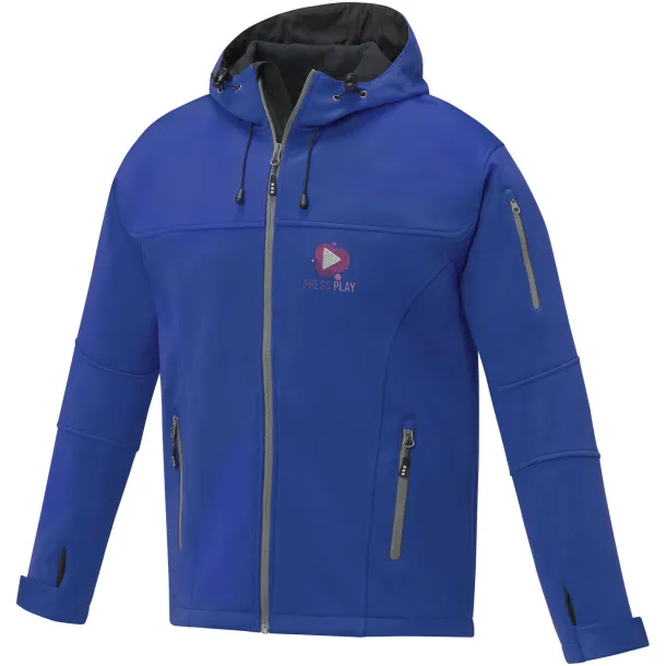 Match men's softshell jacket - Elevate Life Blue