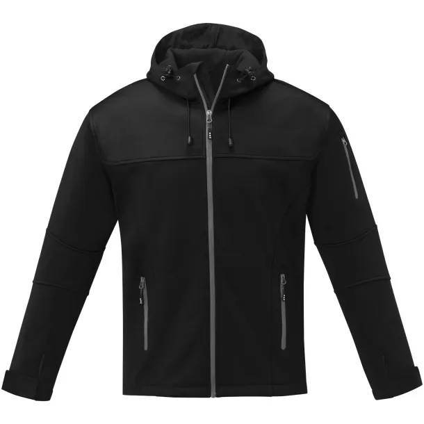 Match men's softshell jacket - Elevate Life Solid black