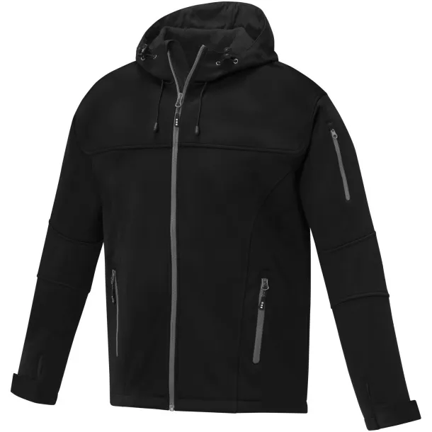 Match men's softshell jacket - Elevate Life Solid black