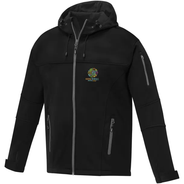 Match men's softshell jacket - Elevate Life Solid black