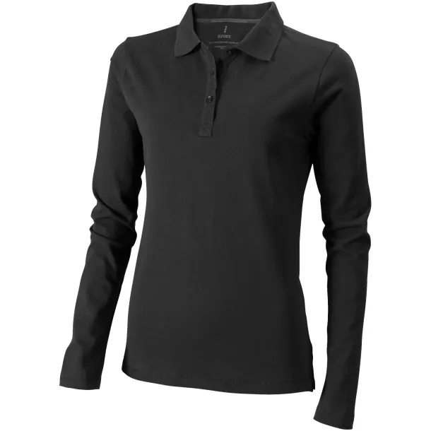 Oakville ženska polo majica dugih rukava, 180 g/m2 - Elevate Life Antracit