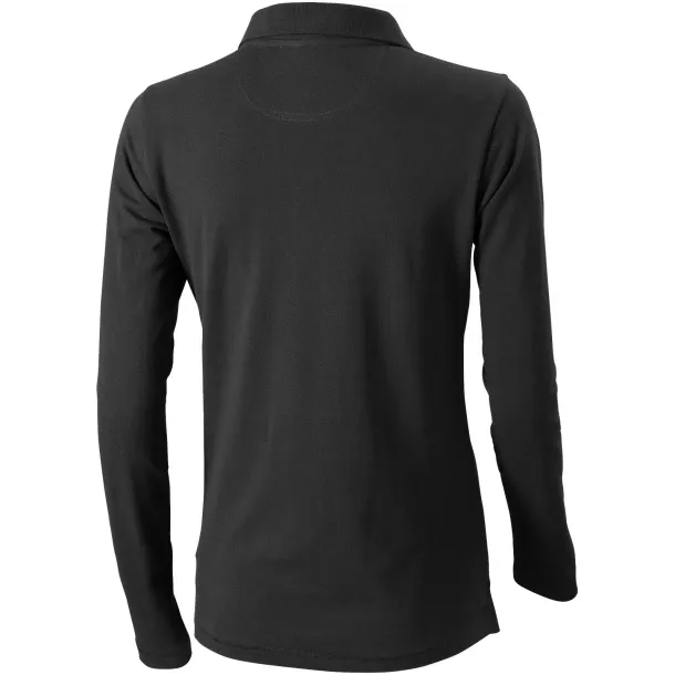 Oakville long sleeve women's polo - Elevate Life Anthracite