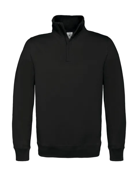  ID.004 Cotton Rich 1/4 Zip Sweat - B&C Black