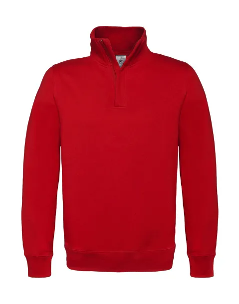  ID.004 Cotton Rich 1/4 Zip Sweat - B&C Crvena