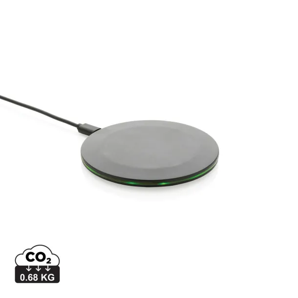  RCS recycled plastic 15W Wireless fast charger - XD Collection Black 