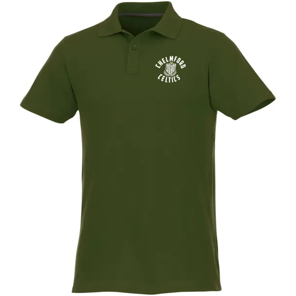 Helios short sleeve men's polo - Elevate Essentials Army green