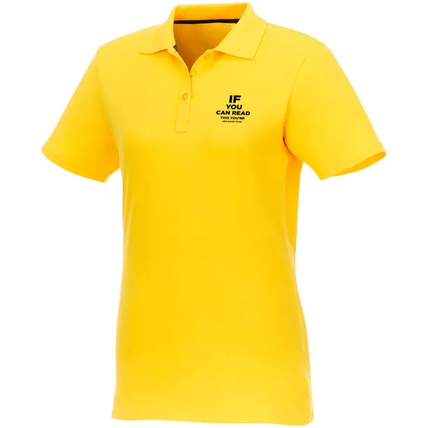 Helios short sleeve women's polo - Elevate Essentials Yellow