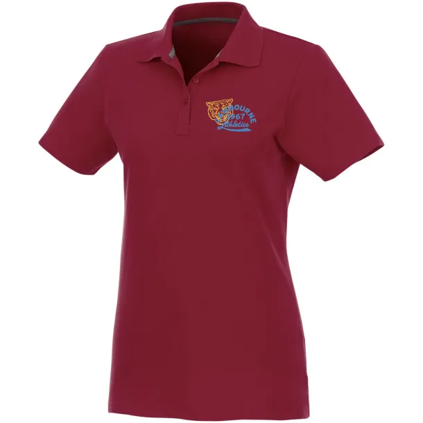 Helios short sleeve women's polo - Elevate Essentials Burgundy