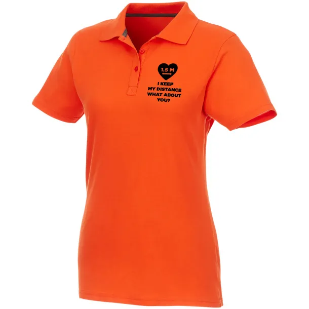 Helios short sleeve women's polo - Elevate Essentials Orange