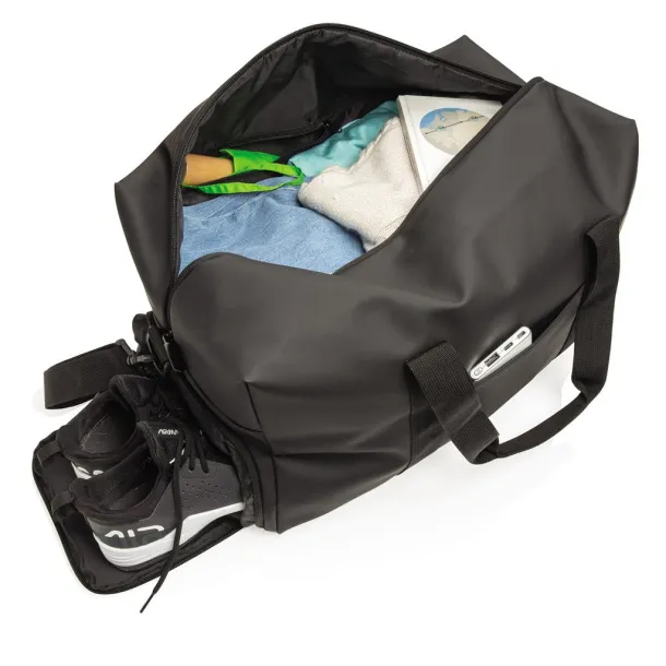  Smooth PU weekend duffel - XD Collection Black 