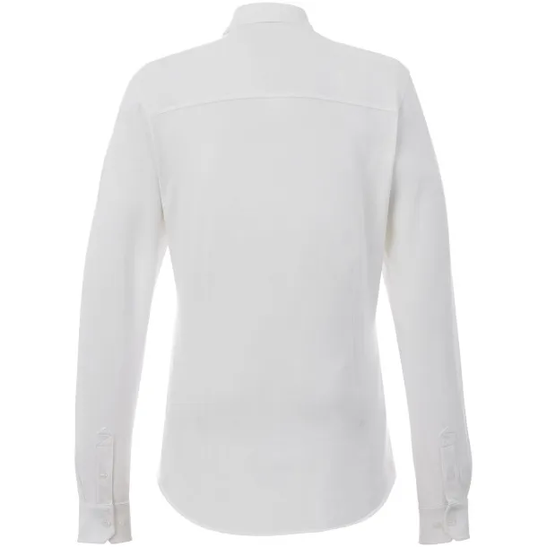 Bigelow long sleeve women's pique shirt - Elevate Life White