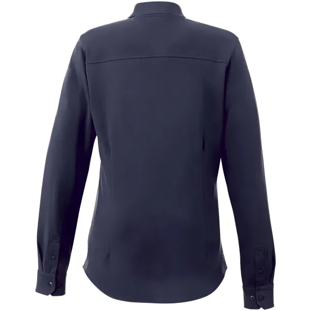 Bigelow long sleeve women's pique shirt - Elevate Life Navy Blue