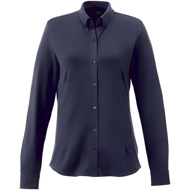 Bigelow long sleeve women's pique shirt - Elevate Life Navy Blue