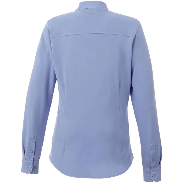 Bigelow long sleeve women's pique shirt - Elevate Life Light blue