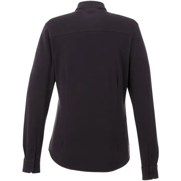 Bigelow long sleeve women's pique shirt - Elevate Life Storm grey