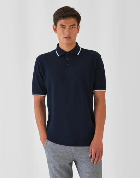  Sportska polo majica s prugama na ovratniku, 180 g/m² - B&C
