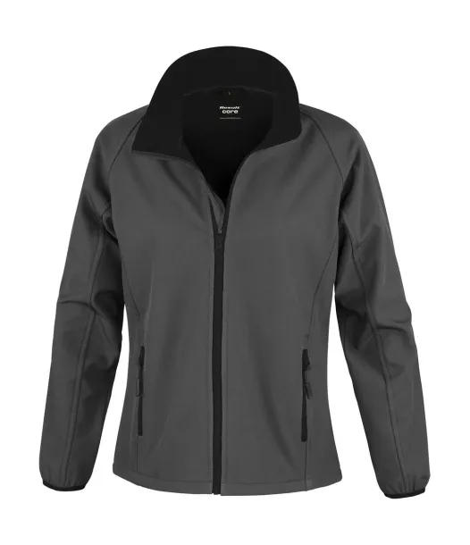  Ladies' Printable Softshell Jacket - Result Core Charcoal Black