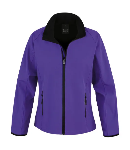  Ladies' Printable Softshell Jacket - Result Core Ljubičasta Black