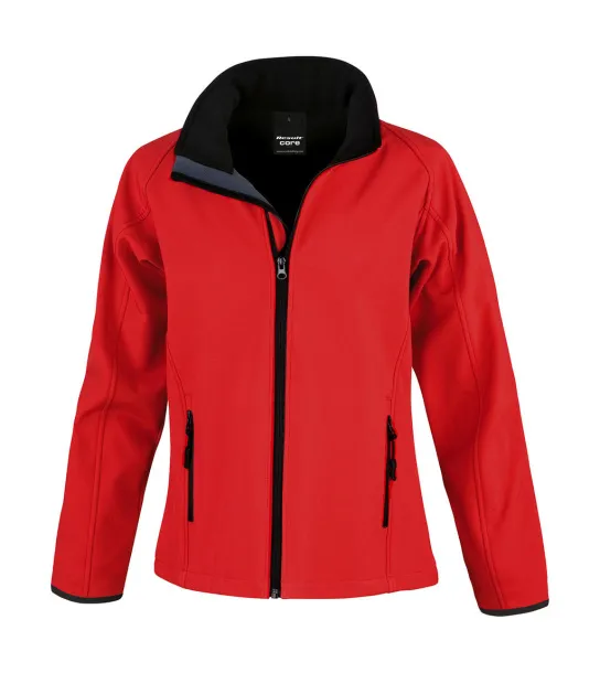  Ladies' Printable Softshell Jacket - Result Core Crvena Black