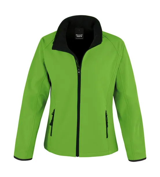  Ladies' Printable Softshell Jacket - Result Core Vivid Green Black