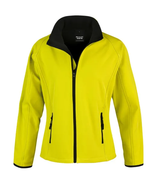  Ladies' Printable Softshell Jacket - Result Core Žuta Black