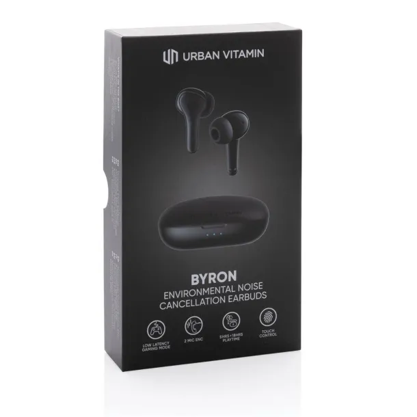 Urban Vitamin Byron ENC earbuds - Urban Vitamin Black 