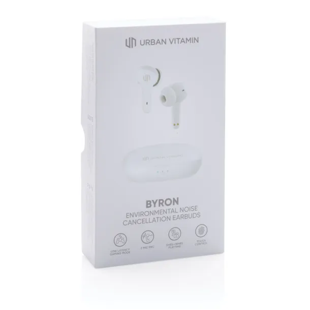 Urban Vitamin Byron ENC earbuds - Urban Vitamin White 