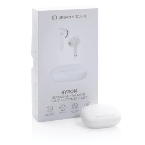 Urban Vitamin Byron ENC earbuds - Urban Vitamin White 