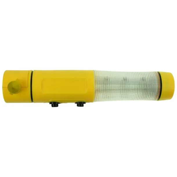  Emergency torch 1 LED, seat belt cutter, safety hammer Žuta