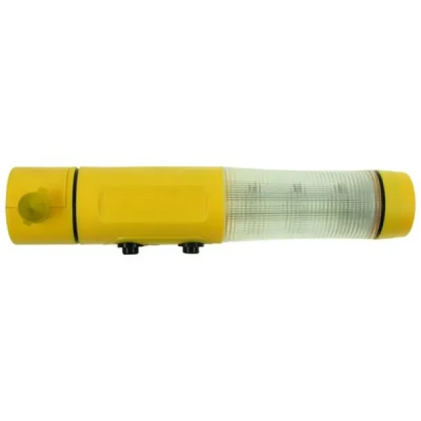  Emergency torch 1 LED, seat belt cutter, safety hammer Žuta
