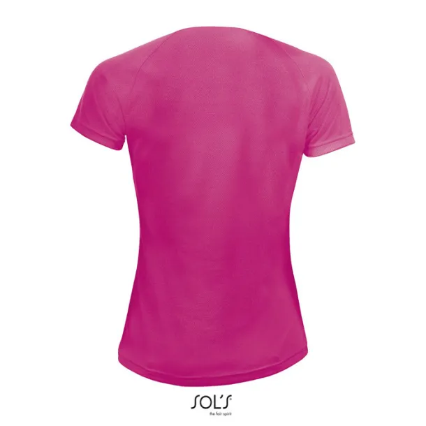 SPORTY WOMEN TSHIRT-140g neon pink 2