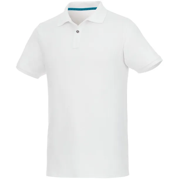 Beryl short sleeve men's GOTS organic GRS recycled polo - Elevate NXT White